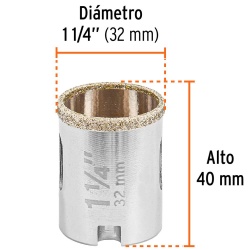 Sierra Copa con Diamante 1-1/4" Borde Continuo Truper 17128
