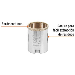 Sierra Copa con Diamante 1-1/4" Borde Continuo Truper 17128