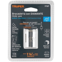 Sierra Copa con Diamante 1-1/8" Borde Continuo Truper 17127
