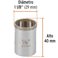 Sierra Copa con Diamante 1-1/8" Borde Continuo Truper 17127