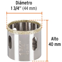 Sierra Copa con Diamante 1-3/4" Borde Continuo Truper 17131