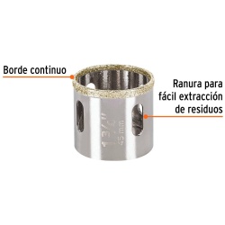 Sierra Copa con Diamante 1-3/4" Borde Continuo Truper 17131
