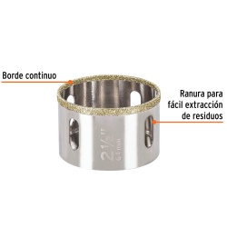 Sierra Copa con Diamante 2-1/2" Borde Continuo Truper 17134