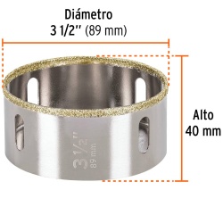 Sierra Copa con Diamante 3-1/2" Borde Continuo Truper 17138