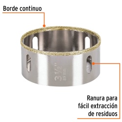 Sierra Copa con Diamante 3-1/2" Borde Continuo Truper 17138