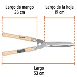 Tijera para Poda Ligera 21" (53 Cm) Mango de Madera Truper 18376