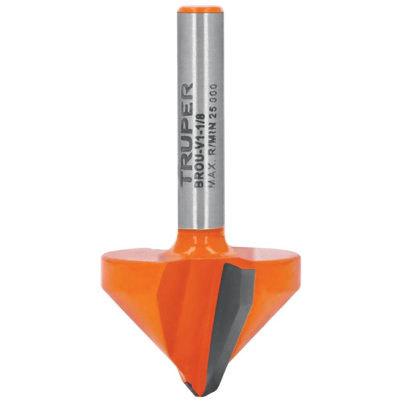 Fresa de Carburo 1-1/8"x 1/4" Corte en V Truper 102719