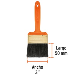 Brocha Profesional de 3" (7,62 cm) con Mango de Plastico Truper 14485