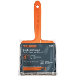 Brocha Profesional de 4" (10,16 cm) con Mango de Plastico Truper 14486