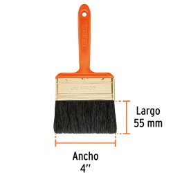 Brocha Profesional de 4" (10,16 cm) con Mango de Plastico Truper 14486