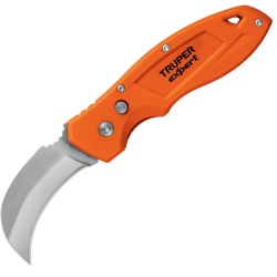 Cuchillo Plegable 7" Tipo Gancho para Linóleo y Alfombras Truper 12725