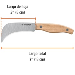 Cuchillo 7" Tipo Gancho para Linóleo y AlfombrasTruper 17002