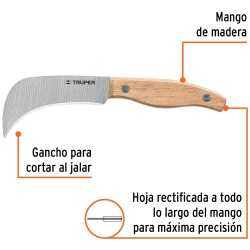 Cuchillo 7" Tipo Gancho para Linóleo y AlfombrasTruper 17002