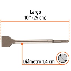 Cincel Plano SDS Plus 10" x 1-1/2"Truper 13097