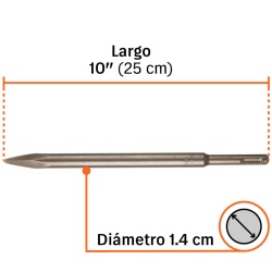 Cincel de Punta SDS PLUS 10" Truper 12095