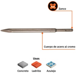 Cincel de Punta SDS PLUS 10" Truper 12095
