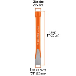 Cincel Corte Frío 7/8" x 8" Truper 12151