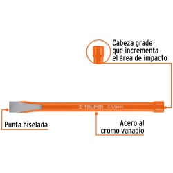 Cincel Corte Frío 7/8" x 12" Truper 12157
