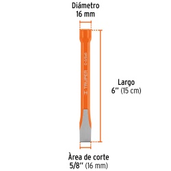 Cincel Corte Frío 5/8" x 6" Truper 12127