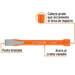 Cincel Corte Frío 5/8" x 6" Truper 12127