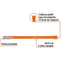 Cincel Corte Frío 5/8" x 10" Truper 12133
