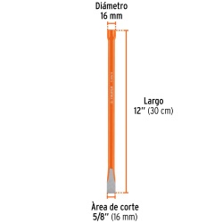 Cincel Corte Frío 5/8" x 12" Truper 12136