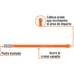 Cincel Corte Frío 5/8" x 12" Truper 12136
