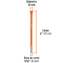 Cincel Corte Frío 5/16" x 6" Truper 12103