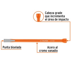 Cincel Corte Frío 5/16" x 6" Truper 12103