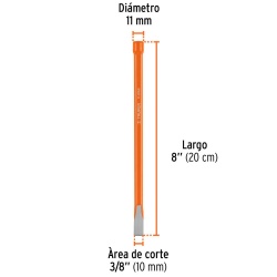 Cincel Corte Frío 3/8" x 8" Truper 12109