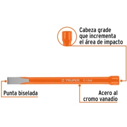 Cincel Corte Frío 1/2" x 8" Truper 12118