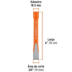 Cincel Corte Frío 3/4" x 6" Truper 12139