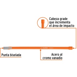 Cincel Corte Frío 3/8" x 10" Truper 12112