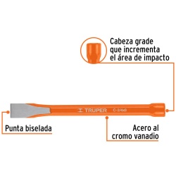 Cincel Corte Frío 3/4" x 8" Truper 12142