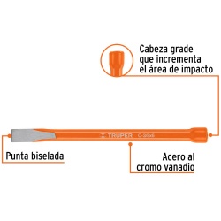 Cincel Corte Frío 3/8" x 6" Truper 12106