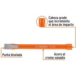Cincel Corte Frío 1" x 12" Truper 12166