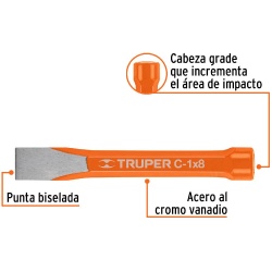 Cincel Corte Frío 1" x 8" Truper 12160
