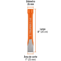 Cincel Corte Frío 1" x 8" Truper 12160