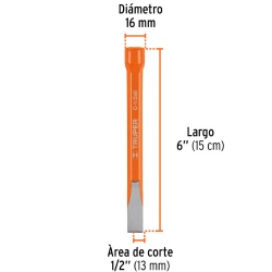 Cincel Corte Frío 1/2" x 6" Truper 12115