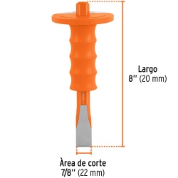 Cincel Corte Frío Con Grip 7/8" x 8" Truper 12277