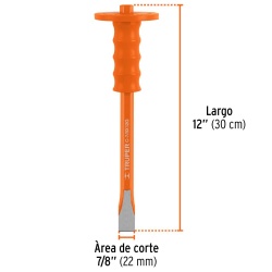 Cincel Corte Frío Con Grip 7/8" x 12" Truper 12175
