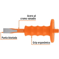 Cincel Corte Frío Con Grip 3/4" x 8" Truper 12278