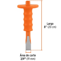 Cincel Corte Frío Con Grip 3/4" x 8" Truper 12278