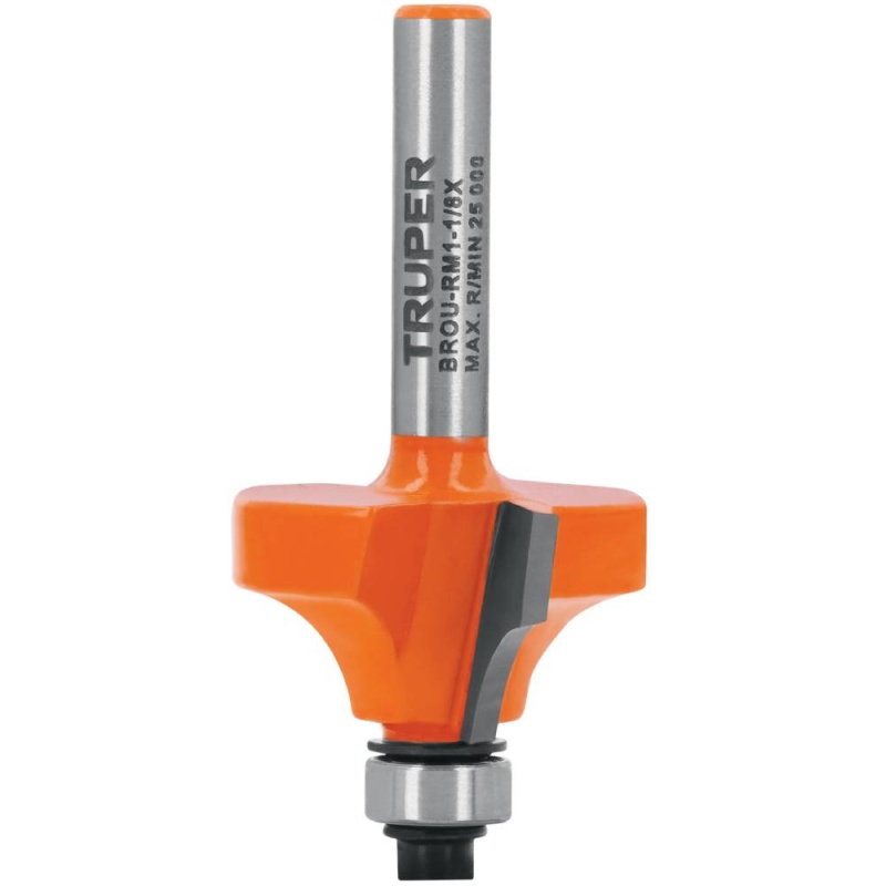 Fresa de Carburo para Perfil Redondeado 1-1/8" x 1/4" con Rodaje Truper 102725