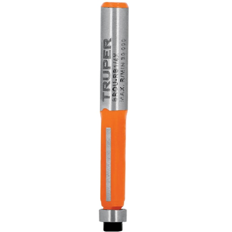 Fresa de Carburo 1/4"x 1/4" con Rodaje Corte Recto Truper 102720