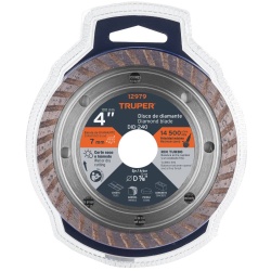 Disco Diamantado Turbo 4" x 2.2 mm para Concreto Truper 12979