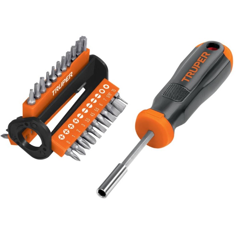 Desarmador Multipunta 1/4"con 33 puntas Intercambiables Truper 13595