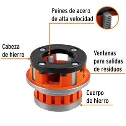 Dado 1-1/2" x 11-1/2" NPT para Tarrajas TA-852X Truper 14507